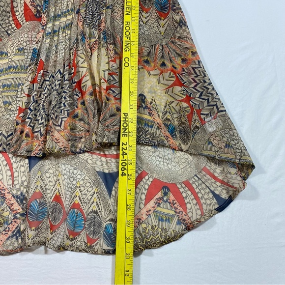 Doe & Rae Tank Top woman’s large Boho Lace Blouse High Low Summer Flowy Sheer - Picture 8 of 13